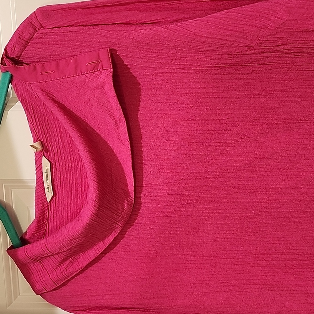Soft Surroundings pink cowl neck tunic - Picture 5 of 5